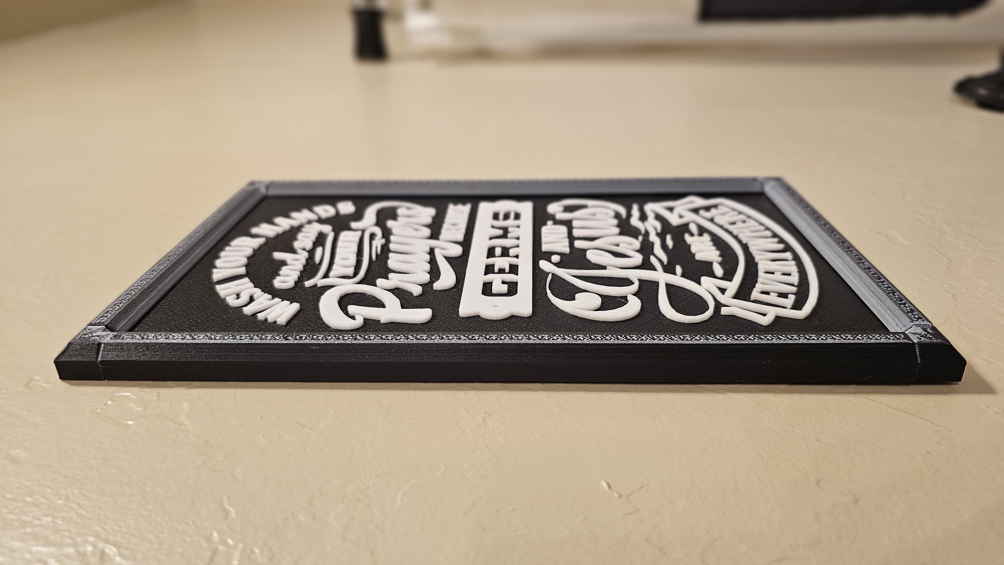 Decorative Craft Sign - 3D printed home decor sign